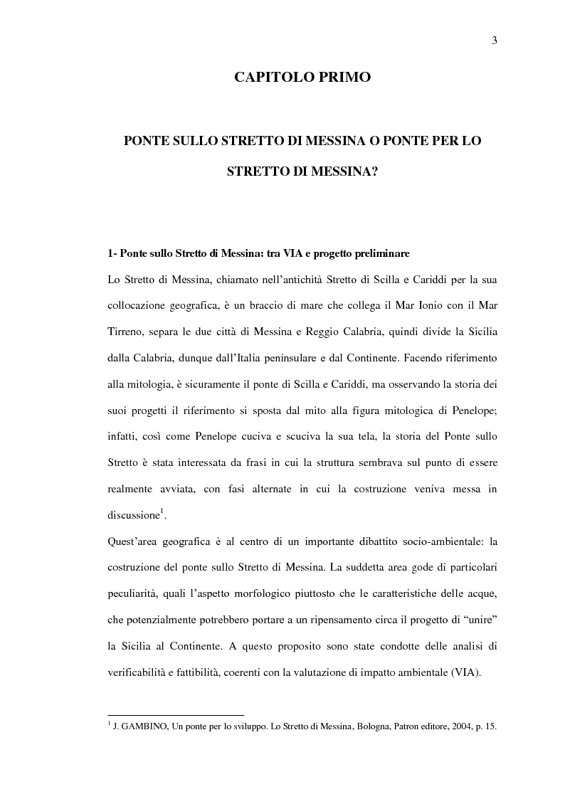 Anteprima della tesi: Il ponte sullo Stretto di Messina - Un ponte d'eccellenza per un territorio d'eccellenza, Pagina 3