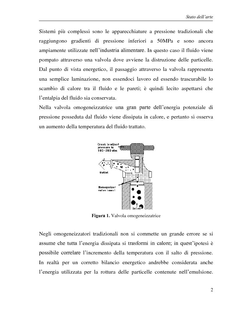 Anteprima della tesi: L'utilizzo dell'omogeneizzazione ad alta pressione nella produzione di bevande, Pagina 2
