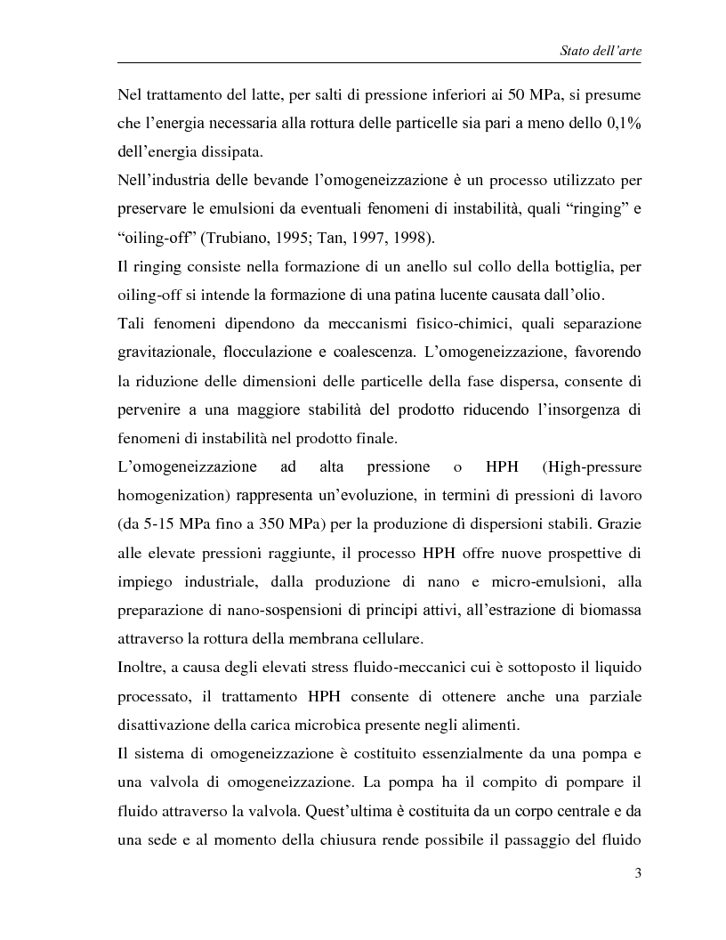 Anteprima della tesi: L'utilizzo dell'omogeneizzazione ad alta pressione nella produzione di bevande, Pagina 3