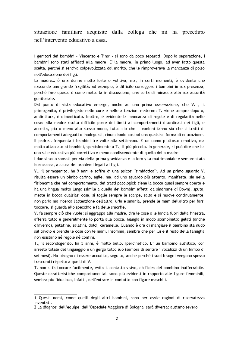 Anteprima della tesi: L'osservazione e la valutazione nell'intervento educativo con i bambini autistici, Pagina 2