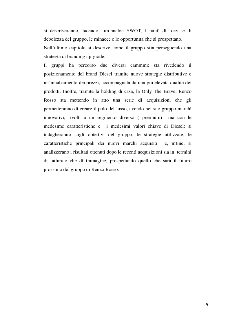 Anteprima della tesi: Branding up grade: il caso Diesel, Pagina 4