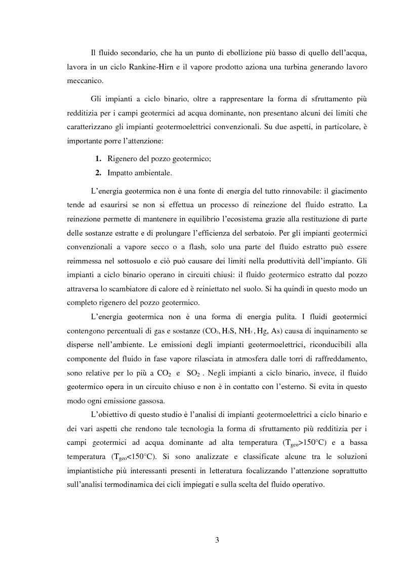 Anteprima della tesi: Produzione di energia elettrica da fonti geotermiche a bassa entalpia , Pagina 3