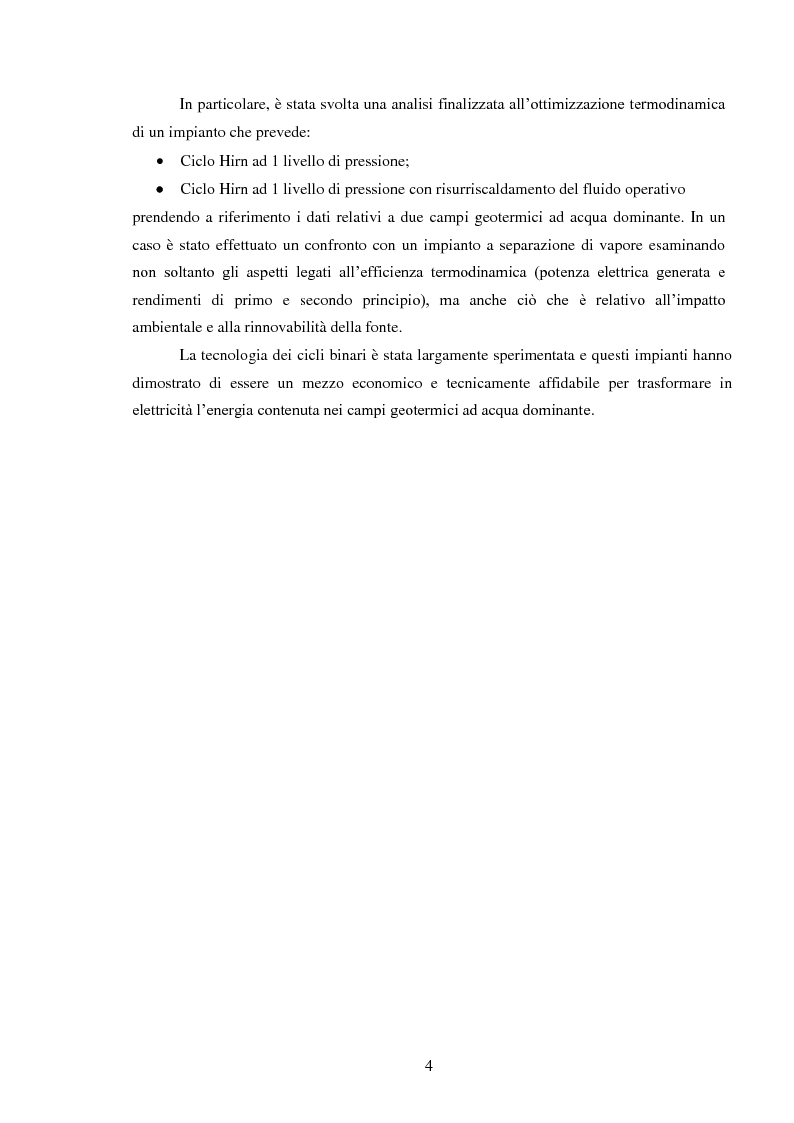 Anteprima della tesi: Produzione di energia elettrica da fonti geotermiche a bassa entalpia , Pagina 4