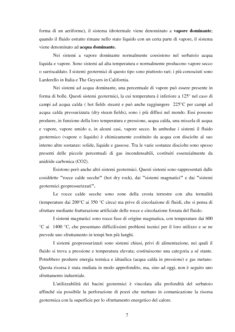 Anteprima della tesi: Produzione di energia elettrica da fonti geotermiche a bassa entalpia , Pagina 7