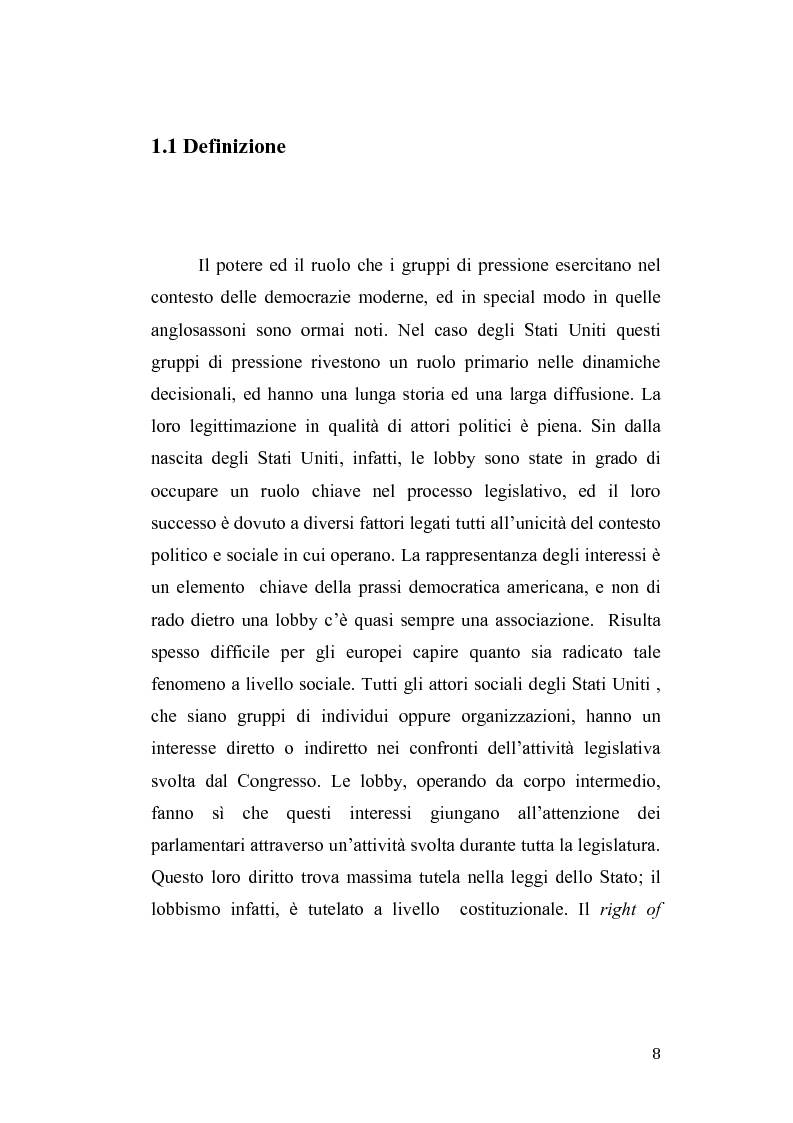Anteprima della tesi: Gruppi di pressione nel sistema politico americano, Pagina 4