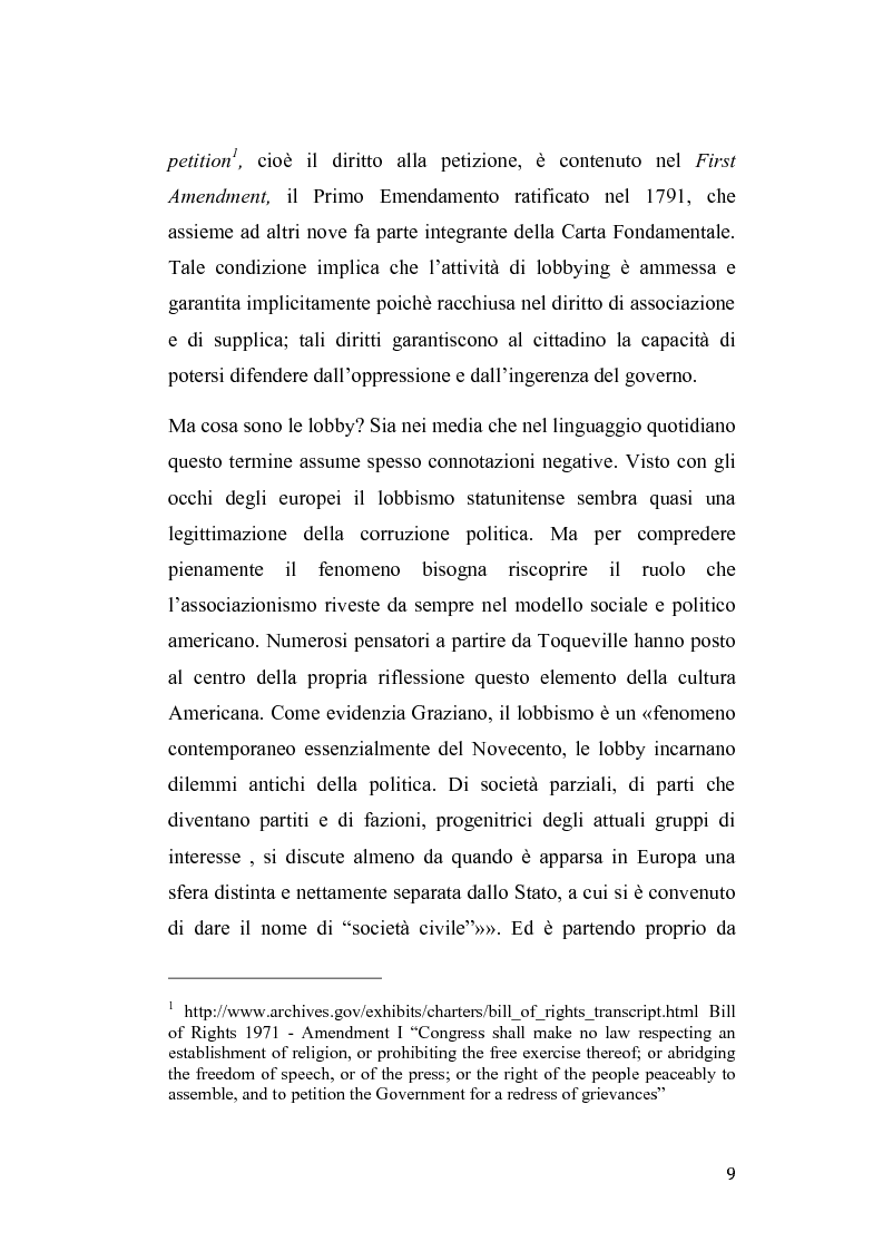 Anteprima della tesi: Gruppi di pressione nel sistema politico americano, Pagina 5