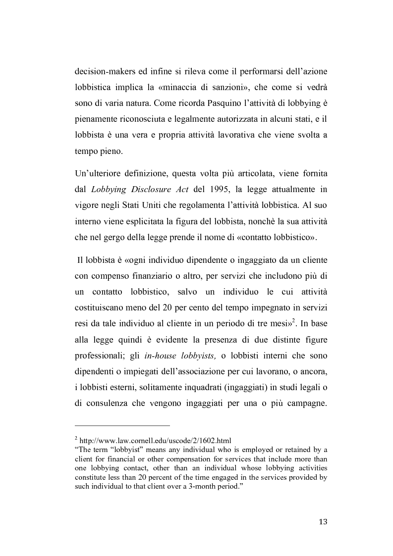 Anteprima della tesi: Gruppi di pressione nel sistema politico americano, Pagina 9