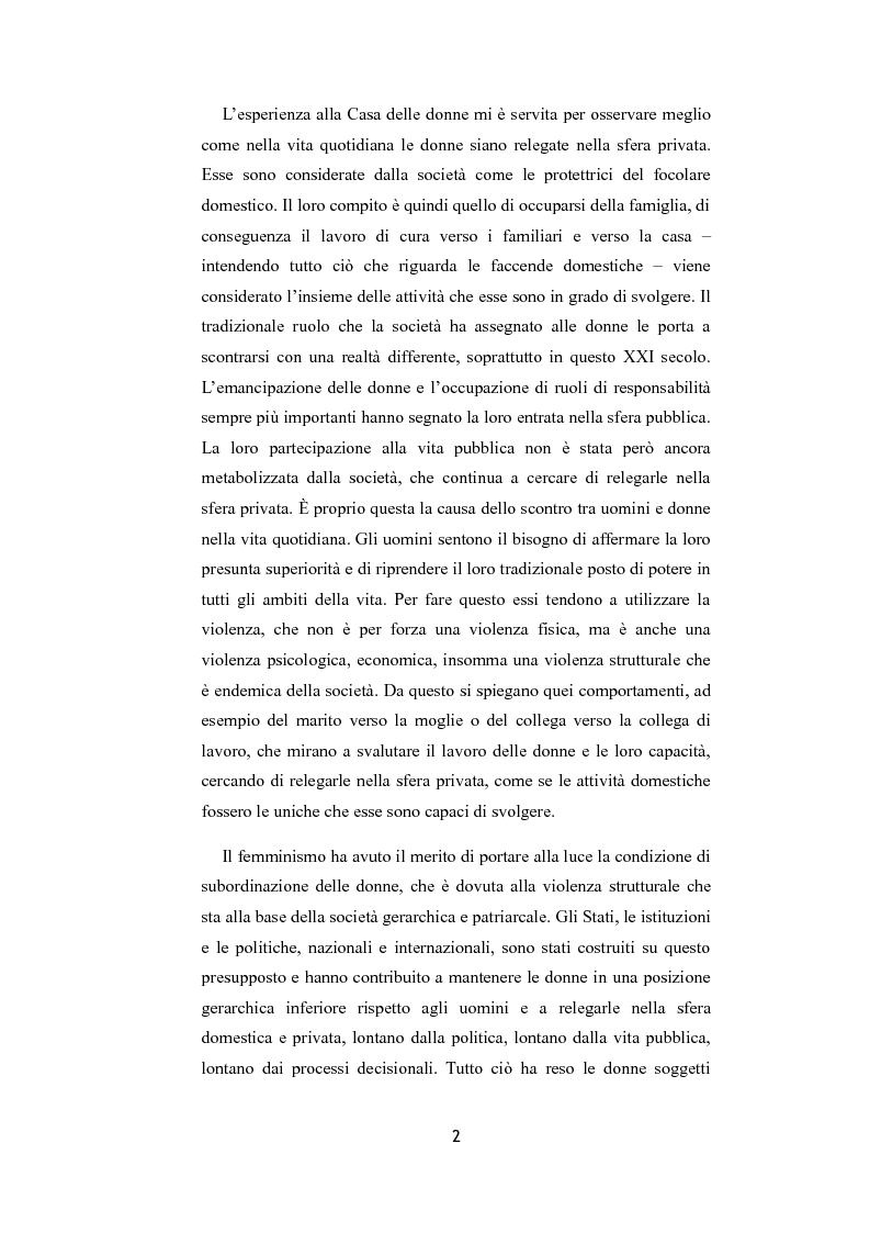 Anteprima della tesi: La riflessione femminista sulla sicurezza, Pagina 2
