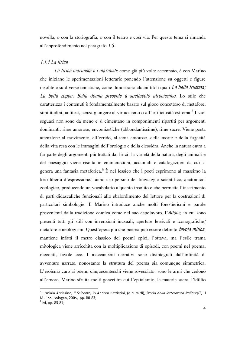 Anteprima della tesi: Il romanzo secentesco e i suoi generi testuali: analisi del "Cordimarte" di G. Artale, Pagina 4