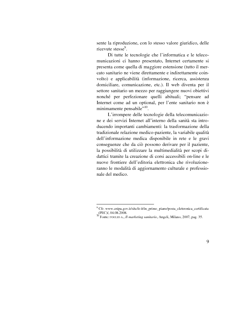 Anteprima della tesi: Dalle nuove tecnologie in sanità all'e-health marketing, Pagina 9