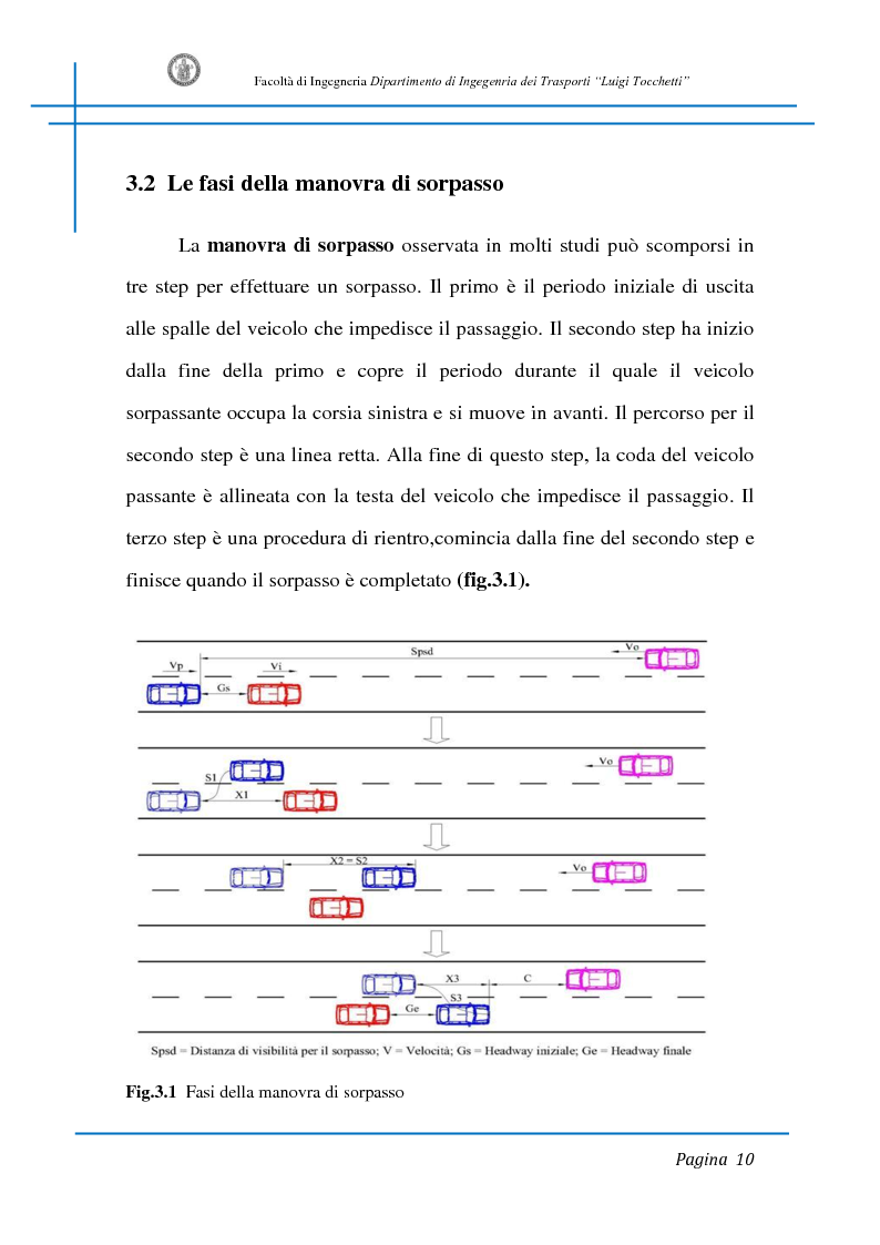 Anteprima della tesi: Sicurezza stradale: analisi della manovra di sorpasso con l'ausilio di sperimentazione su strada e simulazione al calcolatore, Pagina 10