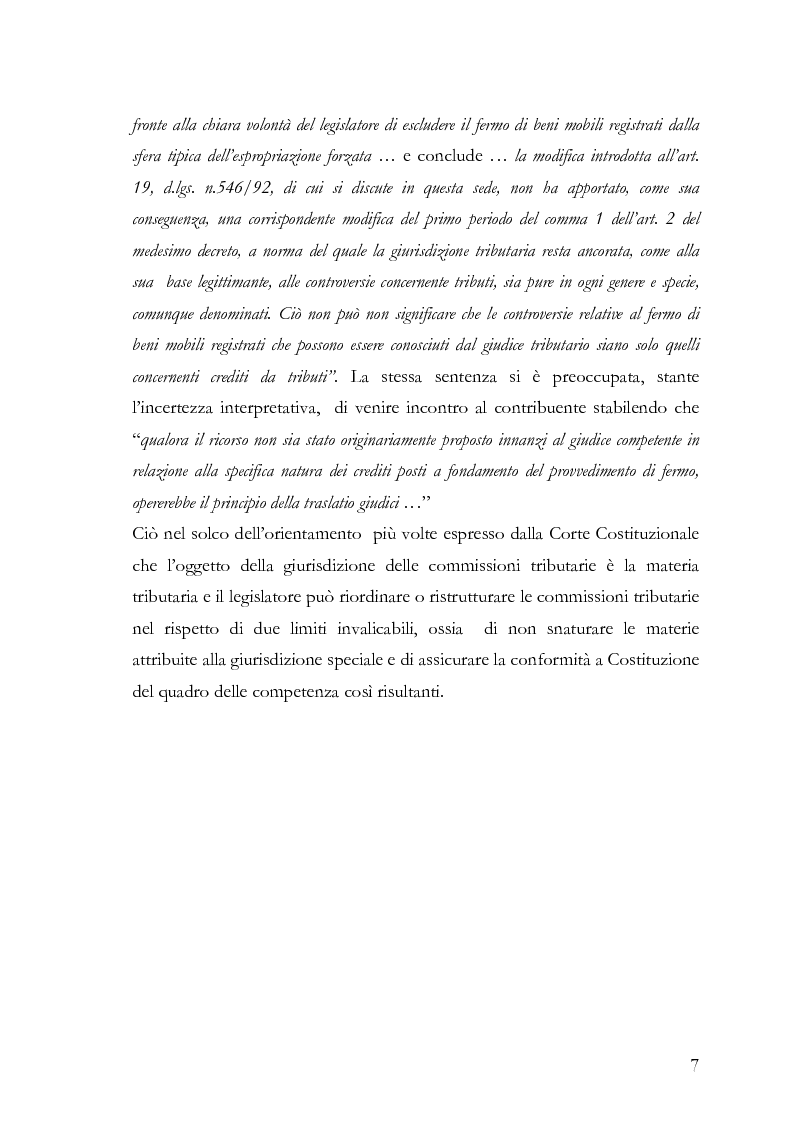 Anteprima della tesi: Il fermo amministrativo nella giurisdizione tributaria, Pagina 4