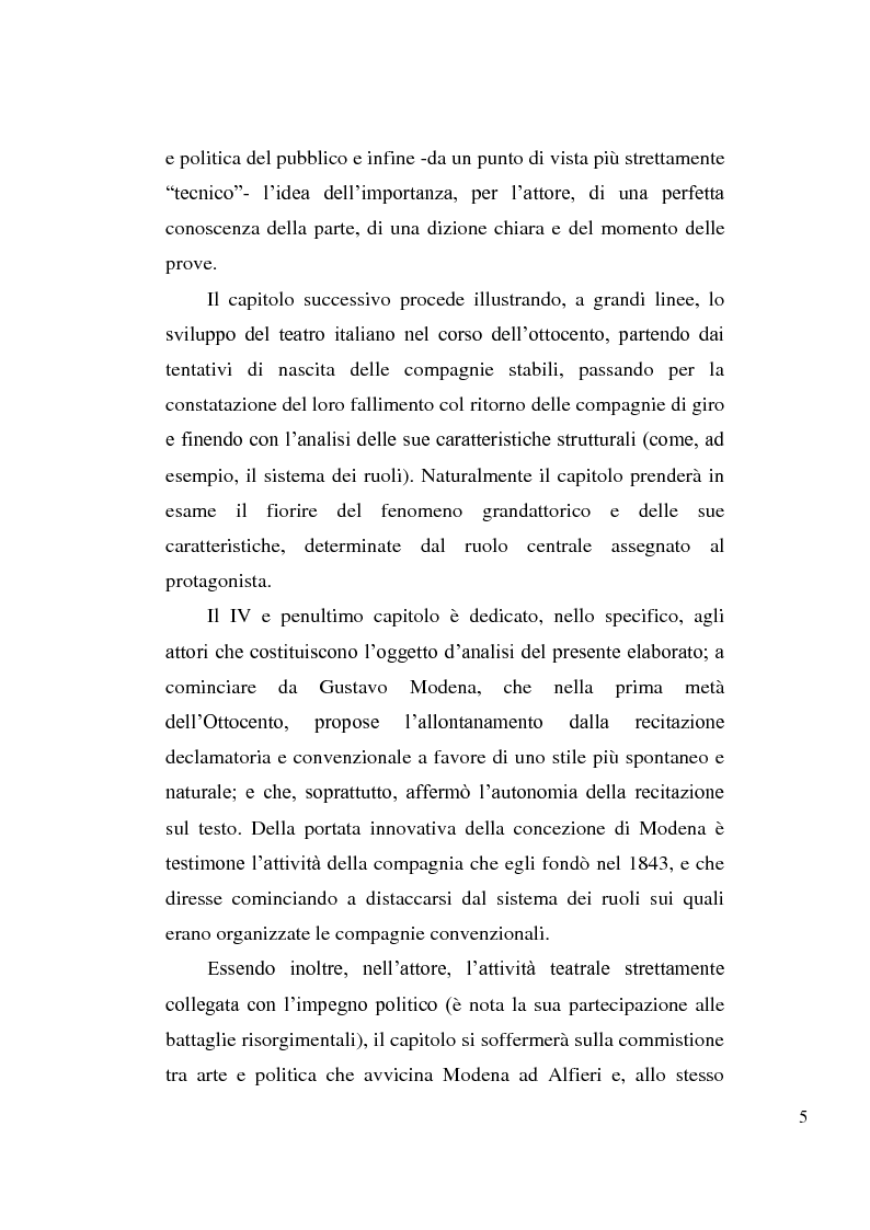 Anteprima della tesi: La tragedia alfieriana di Modena, Rossi e Salvini, Pagina 4
