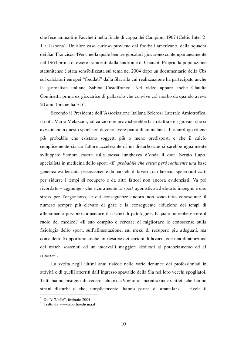 Anteprima della tesi: Il prezzo della gloria: il rapporto tra la SLA e il mondo dello sport, Pagina 3