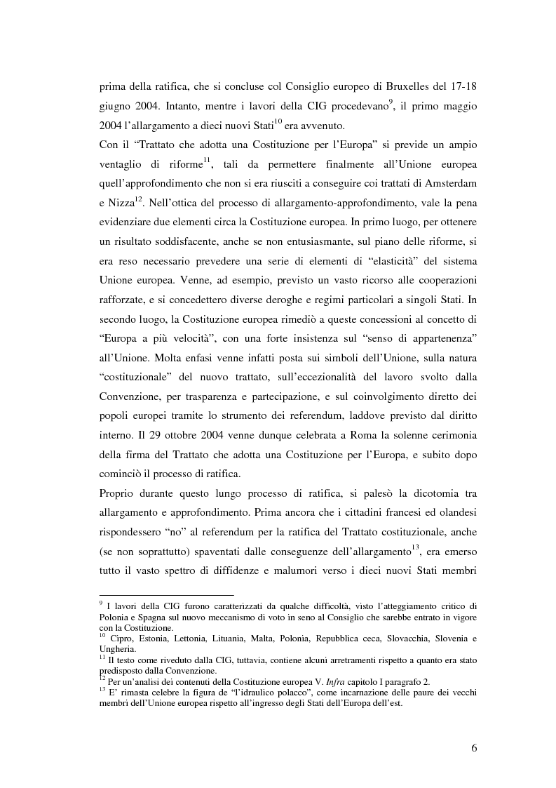 Anteprima della tesi: Le principali innovazioni del Trattato di Lisbona tra allargamento e approfondimento, Pagina 4