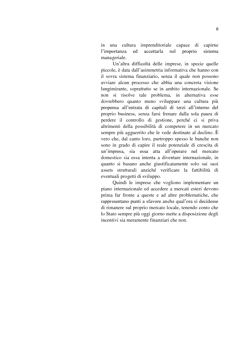Anteprima della tesi: L'internazionalizzazione delle Pmi: il caso moda Italia, Pagina 2