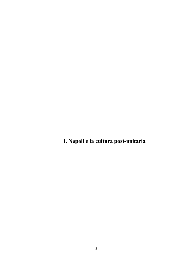 Anteprima della tesi: La Napoli letteraria di fine 800, Pagina 1