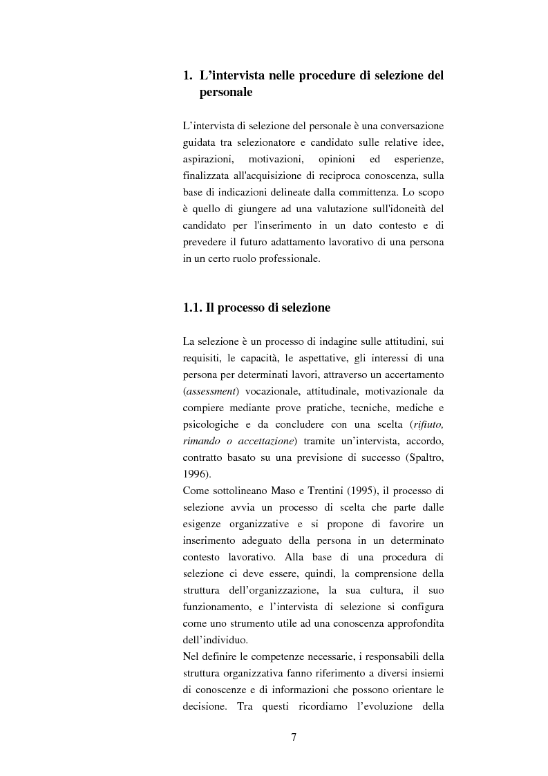 Anteprima della tesi: L’uso e la validità dell’intervista di selezione nella psicologia del lavoro e delle organizzazioni, Pagina 3