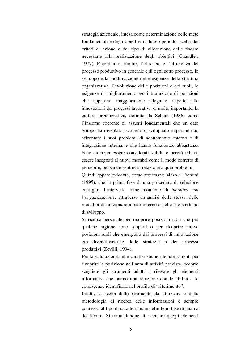 Anteprima della tesi: L’uso e la validità dell’intervista di selezione nella psicologia del lavoro e delle organizzazioni, Pagina 4