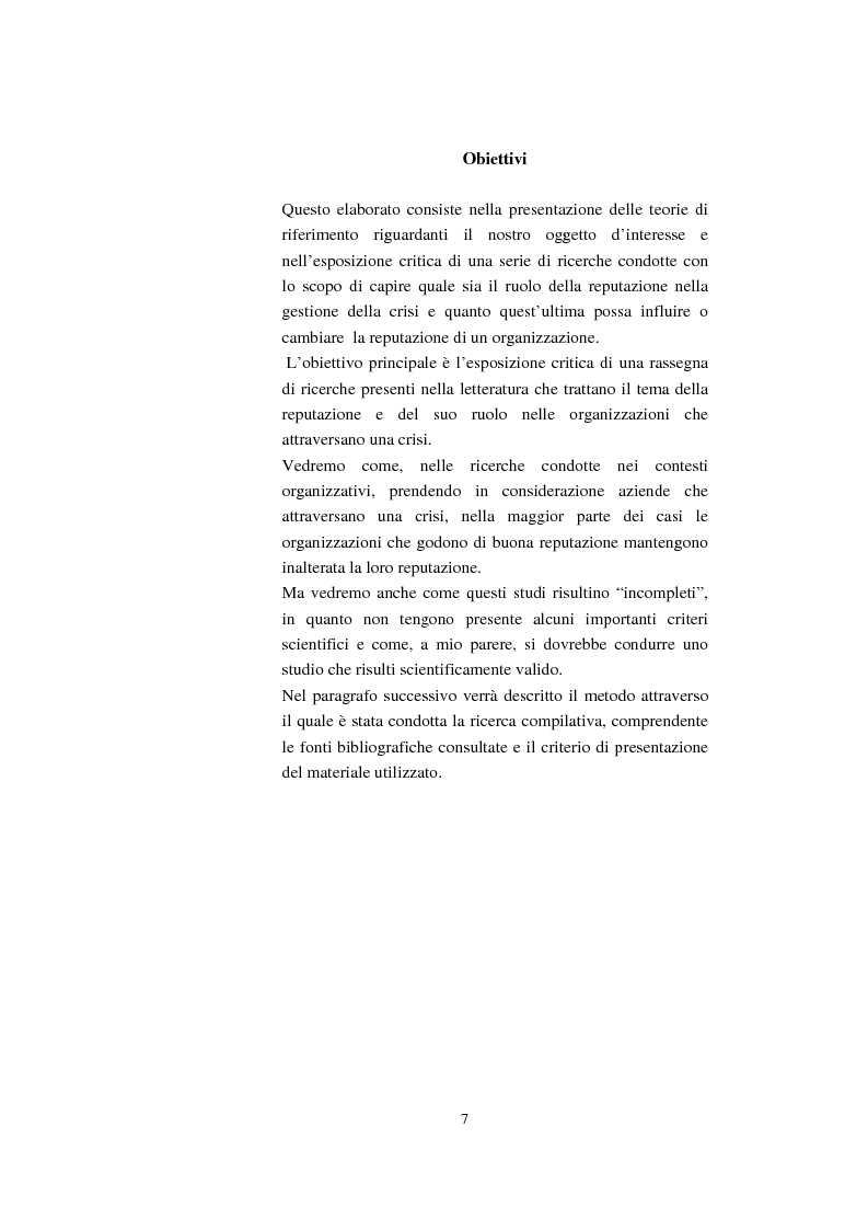 Anteprima della tesi: Il ruolo della reputazione nella gestione della crisi, Pagina 3
