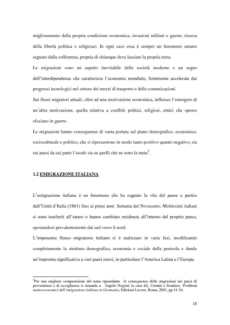 Anteprima della tesi: Integrazione e successo scolastico dei figli degli immigrati italiani in Germania. Uno studio basato sull'attività del Consolato Italiano di Stoccarda., Pagina 7