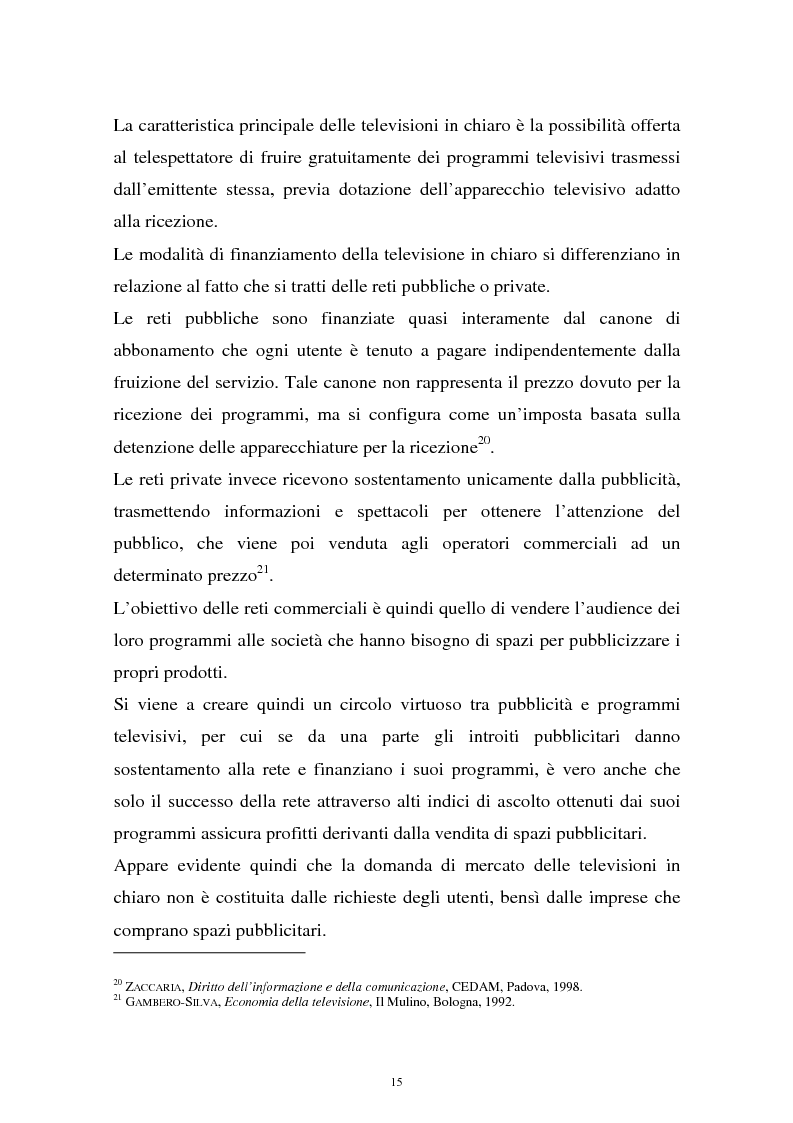 Anteprima della tesi: Diritti televisivi: analisi di un fenomeno che ha cambiato il mondo del calcio, Pagina 12
