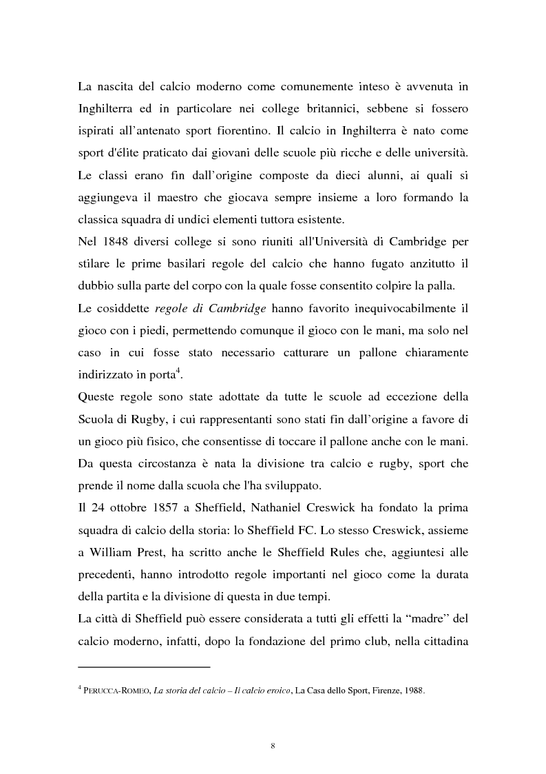 Anteprima della tesi: Diritti televisivi: analisi di un fenomeno che ha cambiato il mondo del calcio, Pagina 5