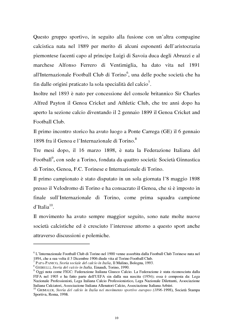 Anteprima della tesi: Diritti televisivi: analisi di un fenomeno che ha cambiato il mondo del calcio, Pagina 7