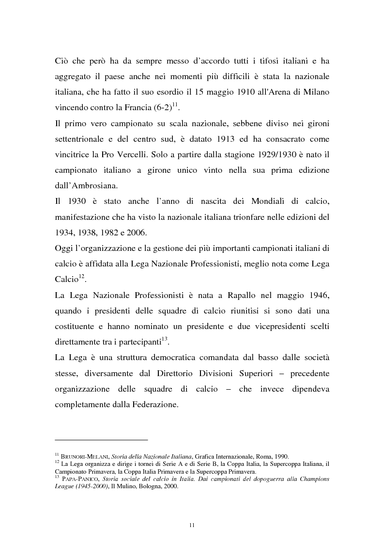 Anteprima della tesi: Diritti televisivi: analisi di un fenomeno che ha cambiato il mondo del calcio, Pagina 8