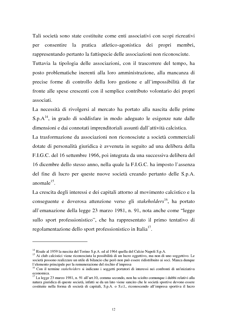 Anteprima della tesi: Diritti televisivi: analisi di un fenomeno che ha cambiato il mondo del calcio, Pagina 9