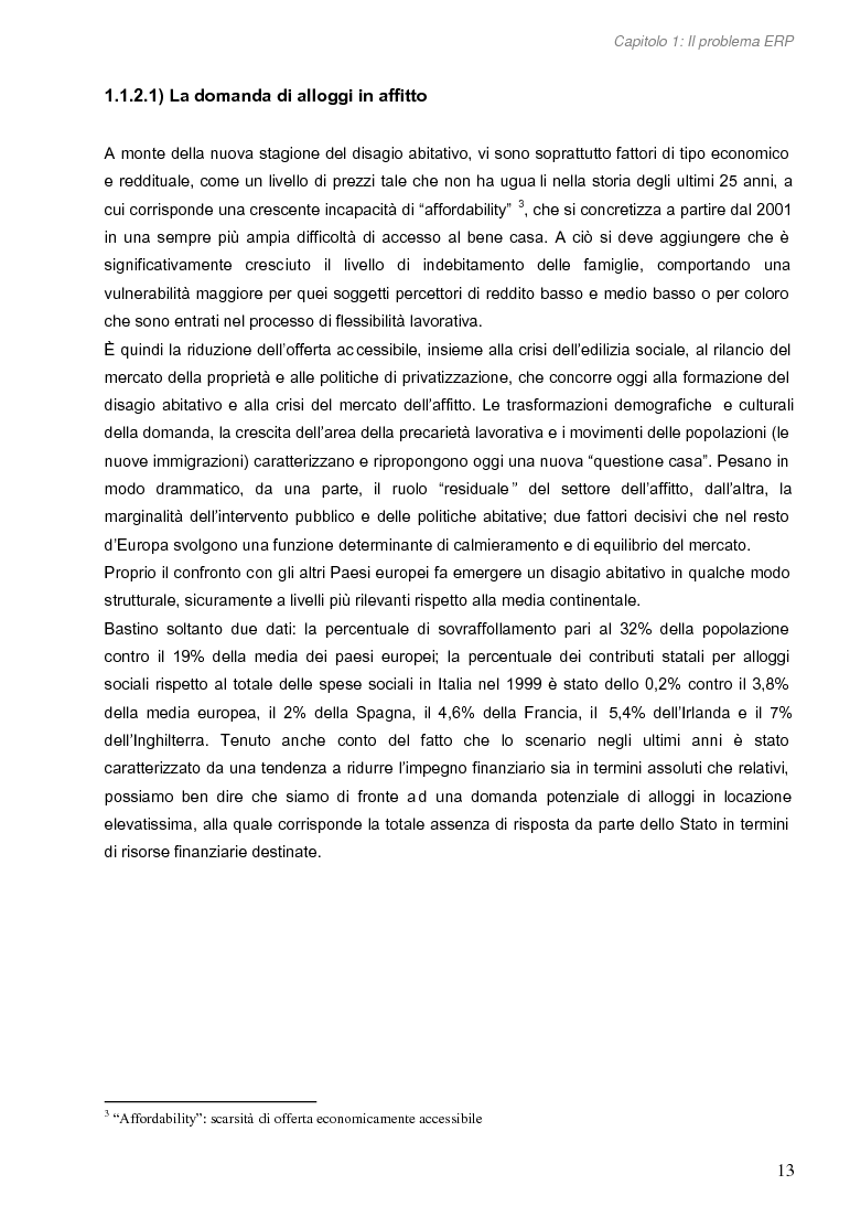Anteprima della tesi: Opportunità di miglioramento nella gestione del patrimonio di edilizia residenziale pubblica in Lombardia: il caso del Comune di Cremona, Pagina 13