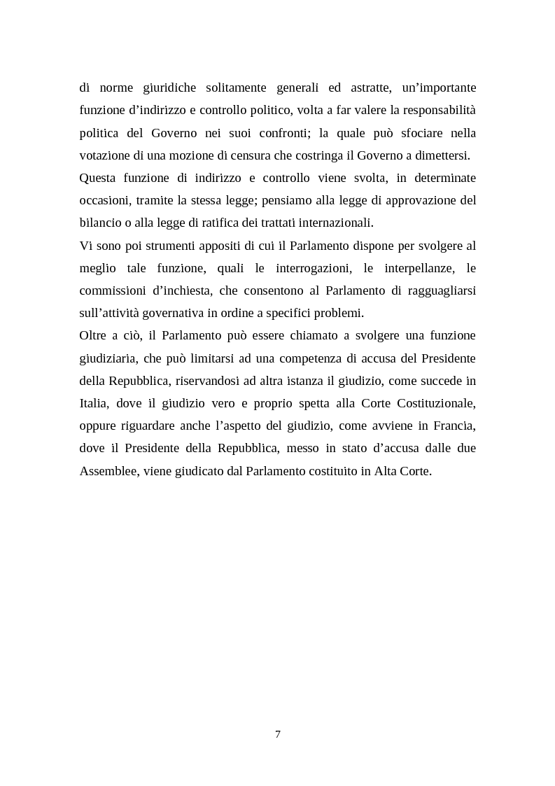 Anteprima della tesi: Il legislativo in Italia e in Francia: esperienze a confronto, Pagina 5