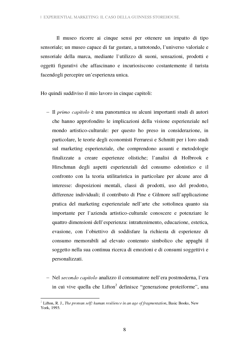 Anteprima della tesi: Experiential Marketing: il caso della Guinness Storehouse, Pagina 2