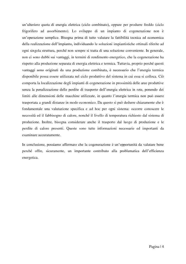 Anteprima della tesi: Analisi tecnico-economica di impianti di cogenerazione ad alto rendimento ed integrazione con un modello “Gas Price Sensitivity'', Pagina 2