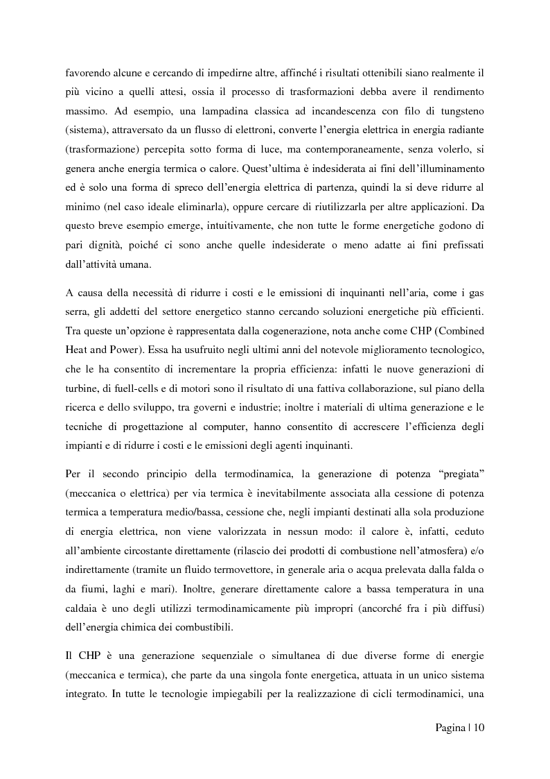 Anteprima della tesi: Analisi tecnico-economica di impianti di cogenerazione ad alto rendimento ed integrazione con un modello “Gas Price Sensitivity'', Pagina 8