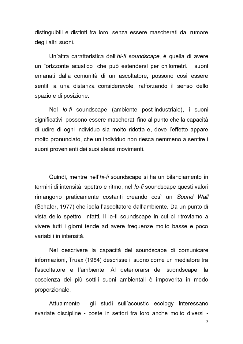 Anteprima della tesi: Contributo allo studio del soundscape: la nicchia acustica di Sylvia atricapilla, Pagina 6