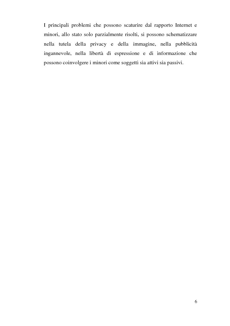 Anteprima della tesi: Tutela dei minori in Internet, Pagina 3