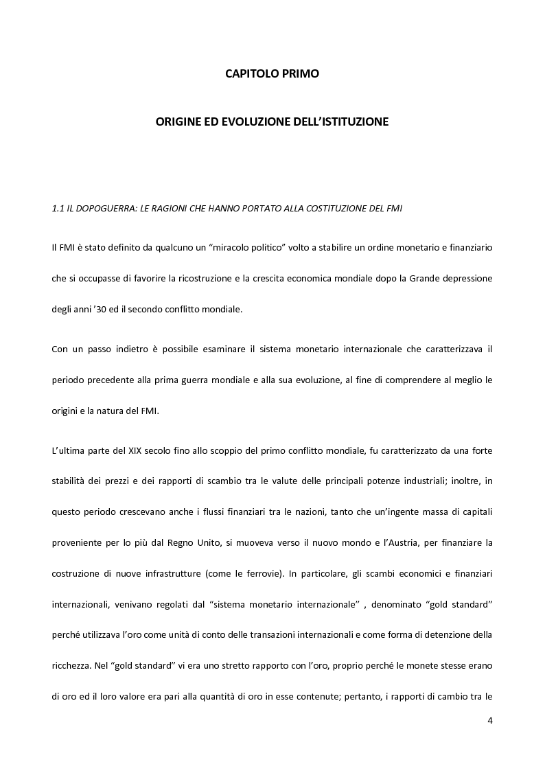 Anteprima della tesi: Il Fondo Monetario Internazionale e i principi di condizionalità, Pagina 4