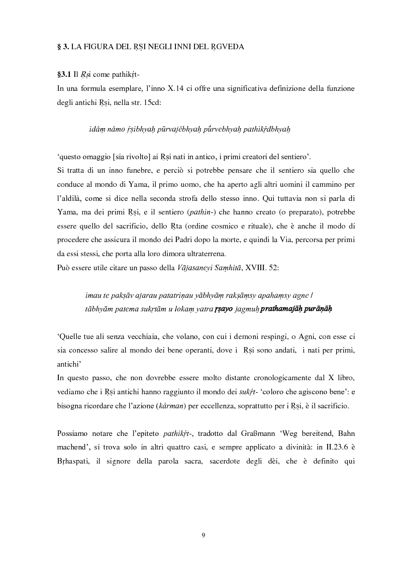 Anteprima della tesi: La funzione e la figura del Ṛṣi nel Ṛgveda, Pagina 10