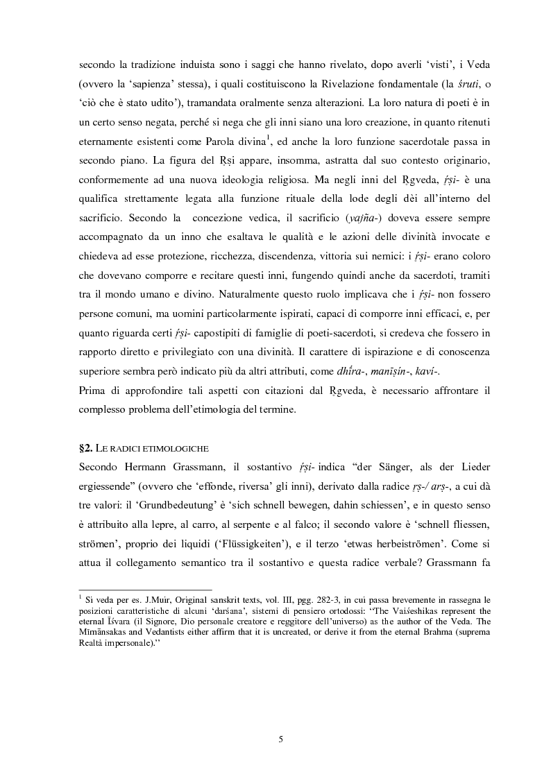 Anteprima della tesi: La funzione e la figura del Ṛṣi nel Ṛgveda, Pagina 6