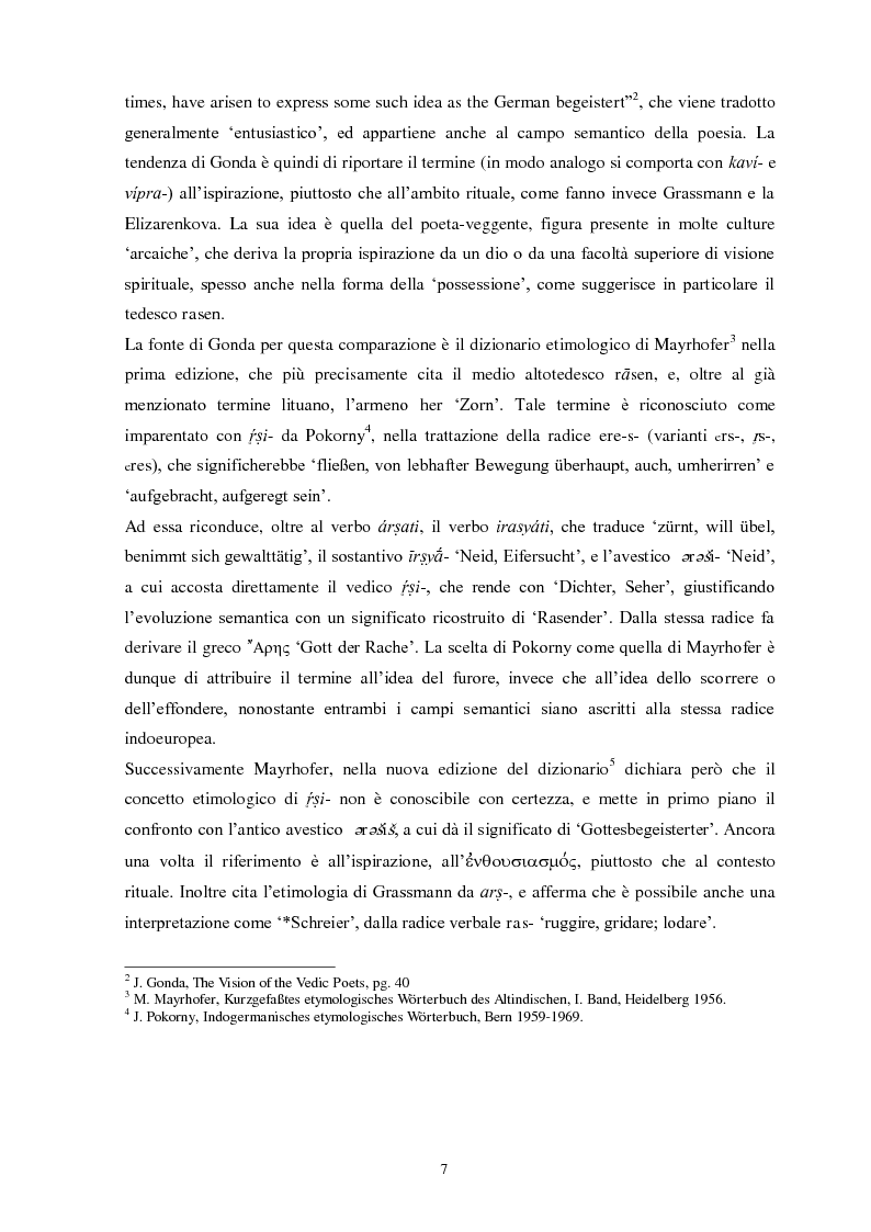 Anteprima della tesi: La funzione e la figura del Ṛṣi nel Ṛgveda, Pagina 8