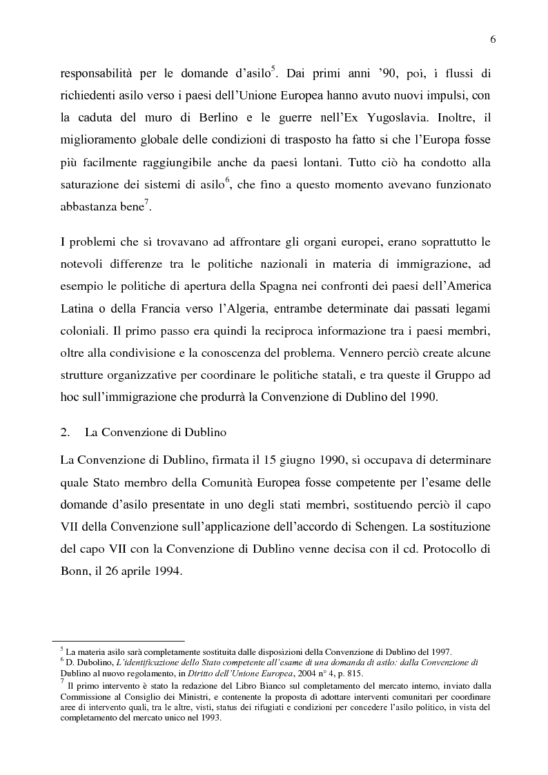 Anteprima della tesi: Il diritto d'asilo nell'Unione Europea e il regolamento 343/2003, Pagina 2