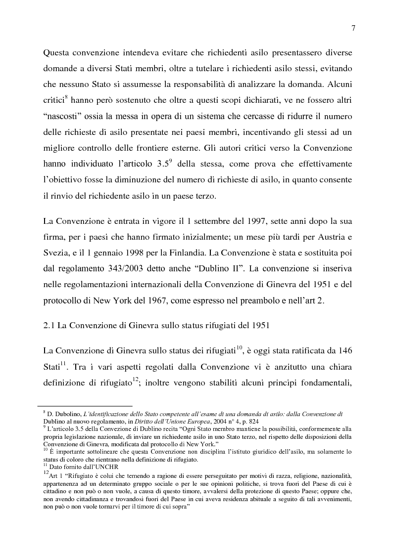 Anteprima della tesi: Il diritto d'asilo nell'Unione Europea e il regolamento 343/2003, Pagina 3