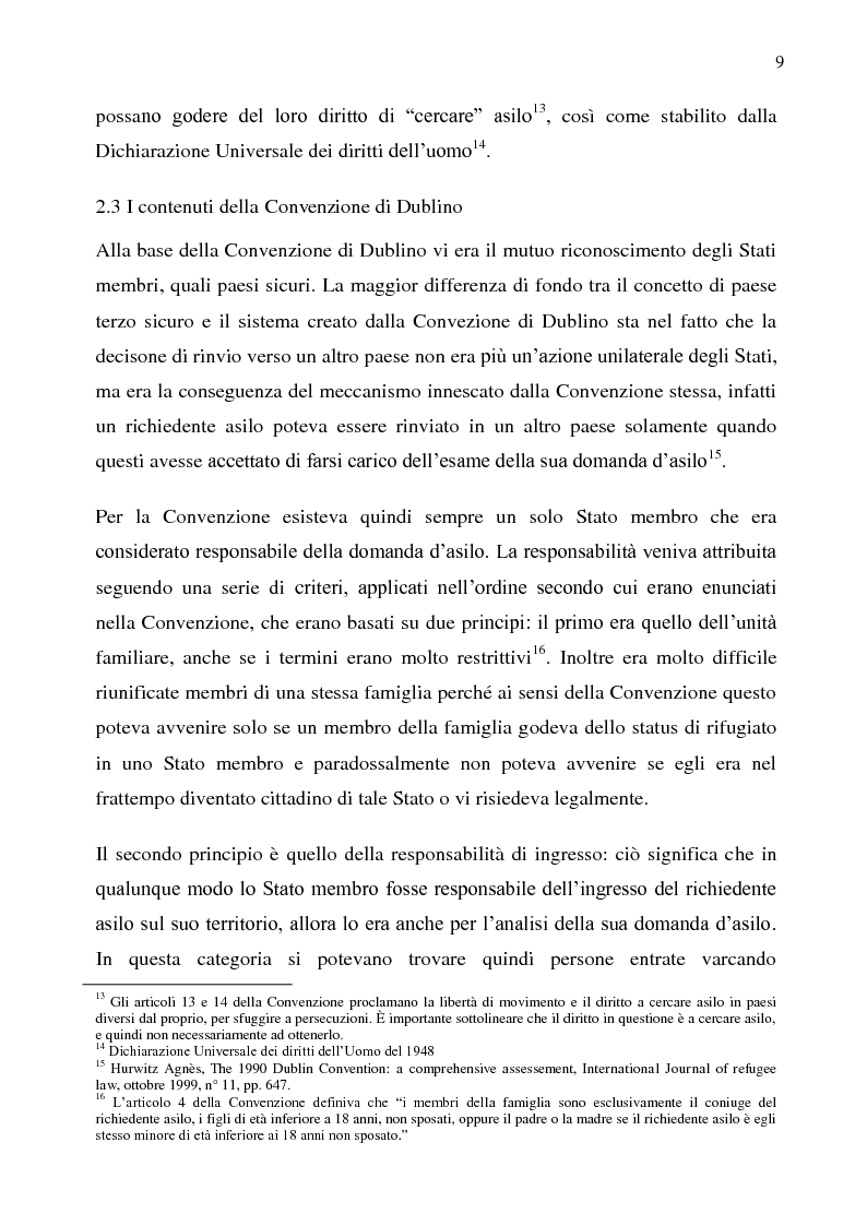 Anteprima della tesi: Il diritto d'asilo nell'Unione Europea e il regolamento 343/2003, Pagina 5
