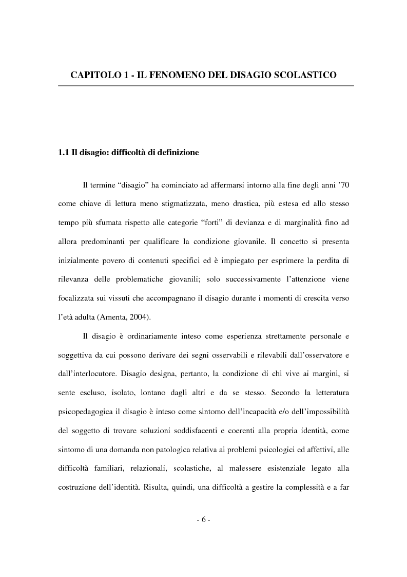 Anteprima della tesi: Il disagio nel contesto scolastico: un'indagine esplorativa in una scuola secondaria di primo grado, Pagina 4