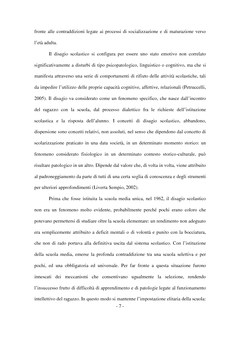 Anteprima della tesi: Il disagio nel contesto scolastico: un'indagine esplorativa in una scuola secondaria di primo grado, Pagina 5