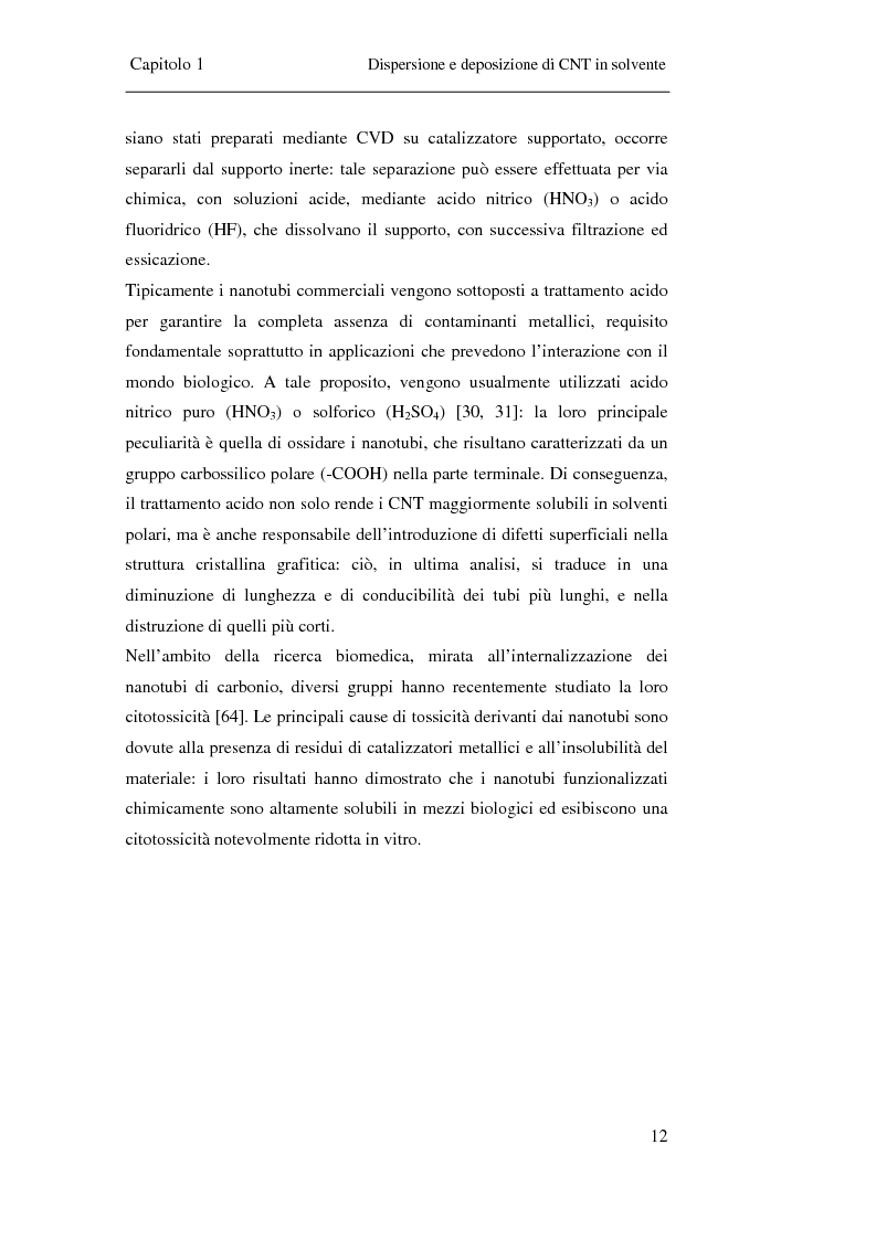 Anteprima della tesi: Film trasparenti nanostrutturati di nanotubi di carbonio su vetro come substrati per la crescita neuronale, Pagina 10
