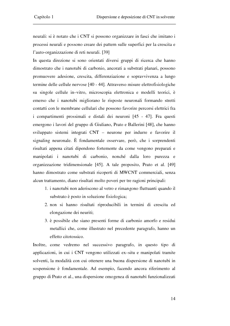 Anteprima della tesi: Film trasparenti nanostrutturati di nanotubi di carbonio su vetro come substrati per la crescita neuronale, Pagina 12