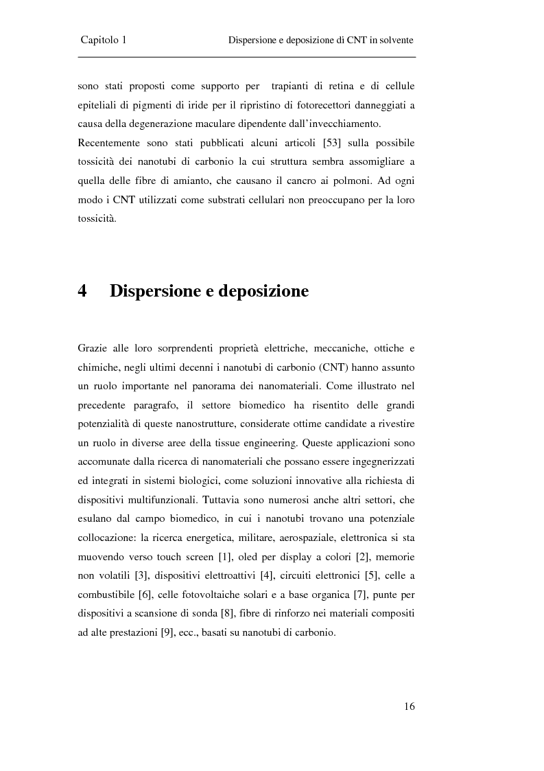 Anteprima della tesi: Film trasparenti nanostrutturati di nanotubi di carbonio su vetro come substrati per la crescita neuronale, Pagina 14