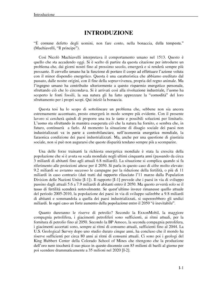 Anteprima della tesi: La produzione di idrogeno per via nucleare: proposta di un possibile scenario energetico per il settore dei trasporti, Pagina 3